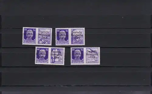 Deutsche Besetzung II. WK: Zara, MiNr. 20, 1-4, postfrisch