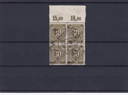 MiNr. Ip im 4er Block mit Oberrand Platte, geprüft BPP und Infla geprüft