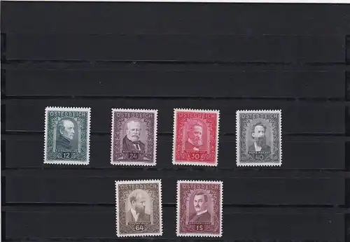 Österreich: MiNr. 545-550, postfrisch kpl.
