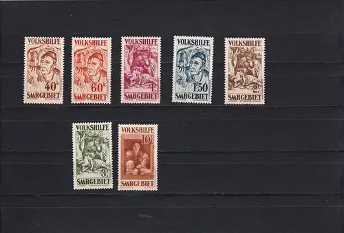 Saargebiet: MiNr. 144-150, postfrisch, BPP Attest