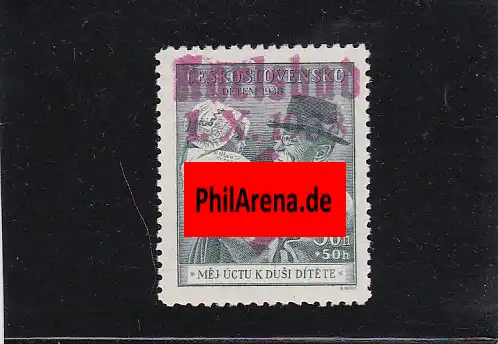Sudetenland: MiNr. 51b, Karlsbad, *