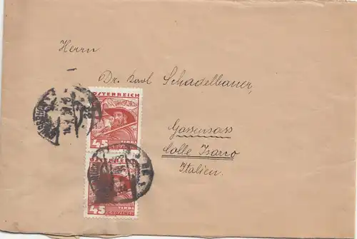 Autriche: 1934: Lettre pour l'Italie