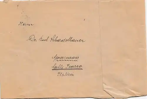 Österreich: 1934: Brief nach Italien