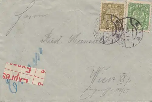 Autriche: 1918: Lettre express à Vienne
