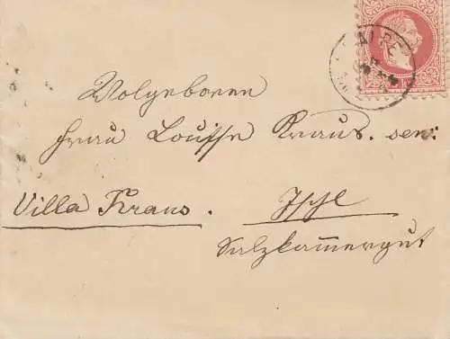 Autriche: 1851: Lettre à Ischl