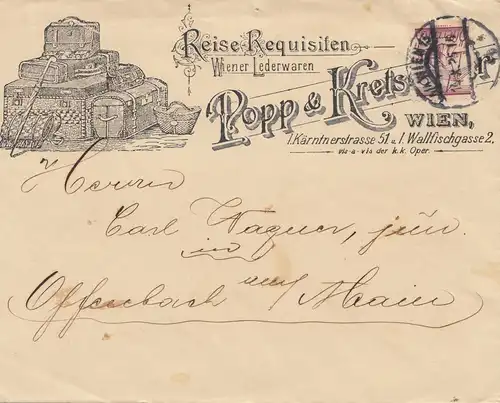 Autriche: 1925: Articles en cuir viennois après Offenbach