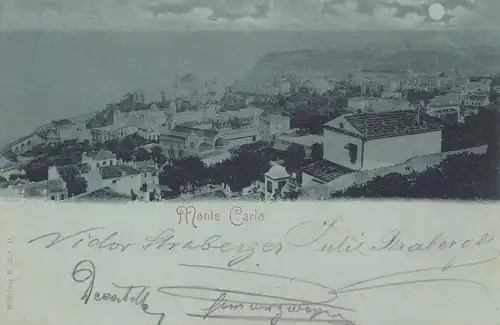 Autriche: 1898: Carte de Monte Carlo après beaucoup