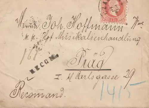 Autriche: 1881: Czachea vers Prague - recommandé