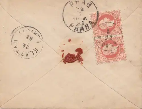 Autriche: 1881: Czachea vers Prague - recommandé