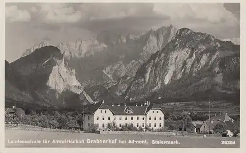Autriche: 1931: carte de vue Grabnerhof, école pour l'économie almiste/Steiermark