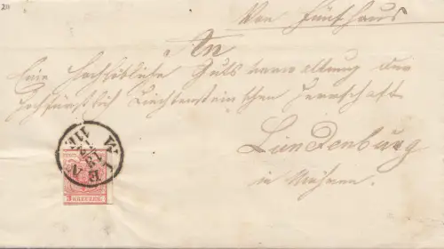 Autriche: 1853: Vienne à Lim Denburg avec texte