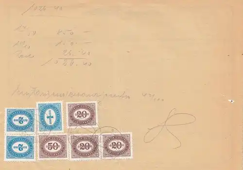 Autriche: 1948: Carte de livraison pour les ordres de paiement, franc