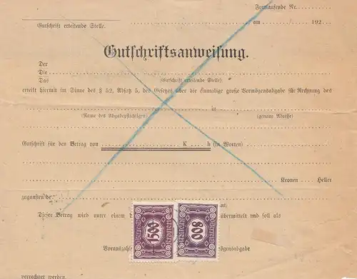 Österreich: 1925: Wels - Gutschriftsanweisung