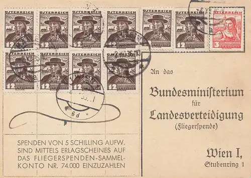 Österreich: 1936: Landesverteidigung; Fliegerspendenkonto, Armee ruft euch