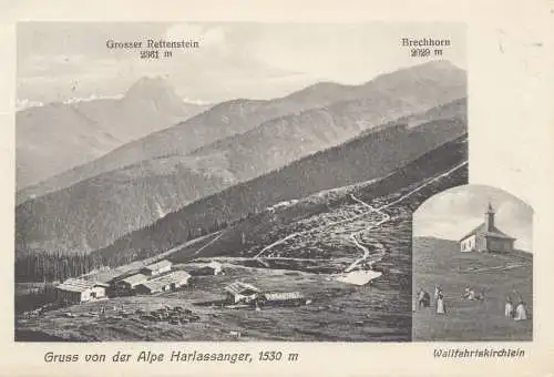 Autriche: 1910: AK Alpe Harlassanger vers Waldheim/Sa