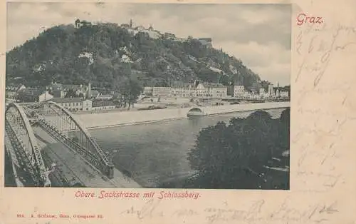 Autriche: 1899: AK Graz vers Vienne