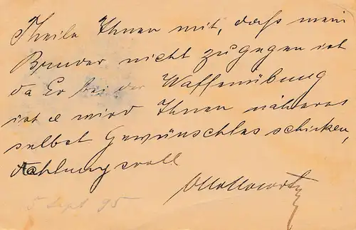 Österreich: 1895: Ganzsache Wien nach Buenos Aires/Portugal