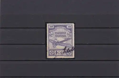 Flugpost: Flugpost Gotha, gebraucht, MiNr. 5, div. kleine Mängel