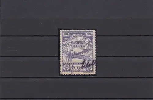 Poste aérien: courrier aérien Gotha, utilisé, MiNr. 5, div. petits défauts