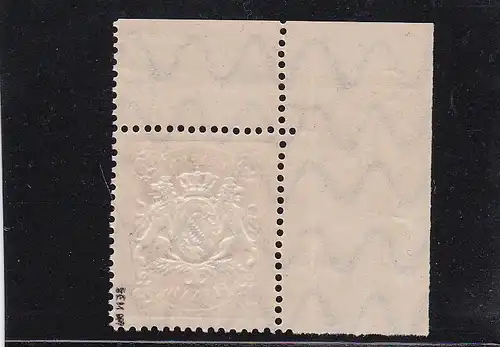 Bavière: MiNr. 62, PL Nr., BPP Signature, ** Eckrand