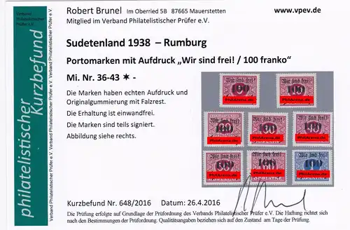 Sudetenland Rumburg, Min. 36-43, *