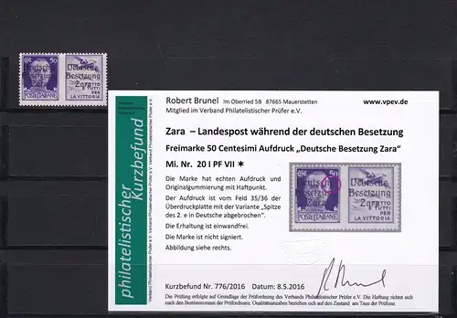 Zara: Min. 20 I, PF VII, *