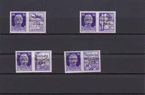 Zara: MiNr. 20 I-IV, Type I, **