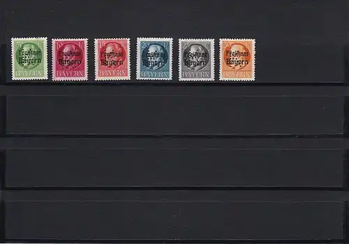 Bavière: MiNr. 1-6, **, BPP résultats