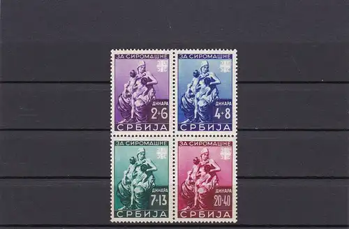 Dt. Besetzung Serbien, MiNr. 82-85I, **