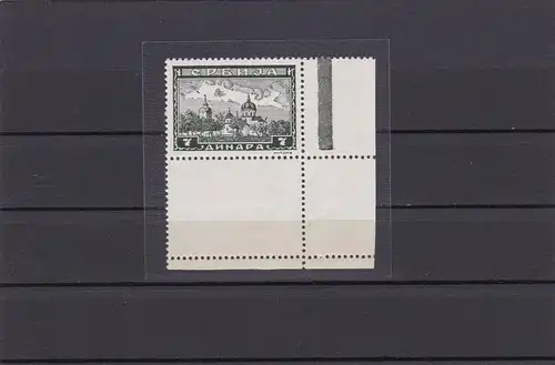 Serbien: MiNr. 79L, postfrisch ** Eckrand