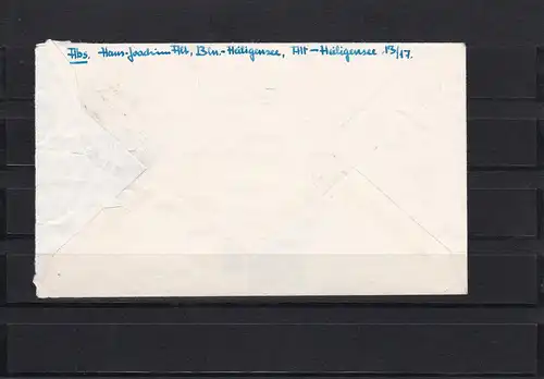 Berlin: FDC, Aeropost, Berlin -Karlsruhe - Min. 122 Dz: Signe d'impression