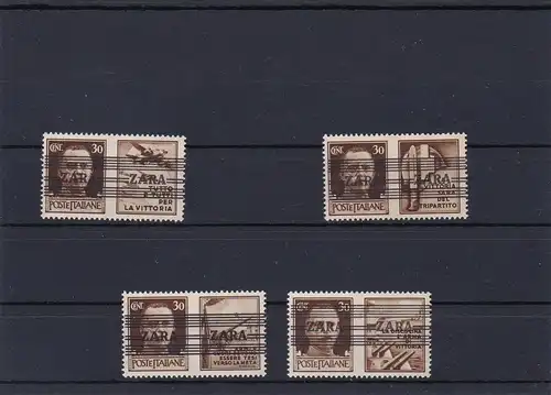 Zara: MiNr. 36 I-IV, Type III, ** postfrisch