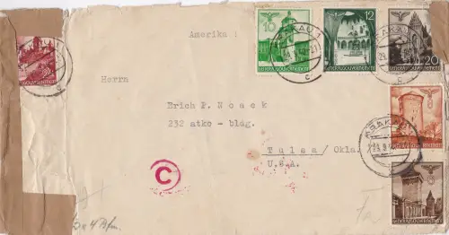 Generalgouvernement (GG): Brief nach USA (Tulsa), 2. Gewichtsstufe