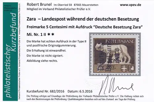 Zara: MiNo 1I et 1 II, frais