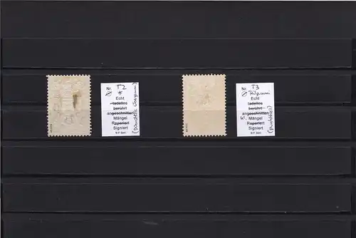Bayern: MiNr. T2, T3, gestempelt, BPP Prüfung