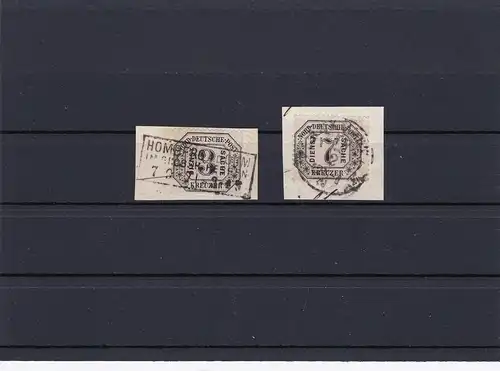 NDP: MiNr. D8-9, gestempelt, Briefstücke