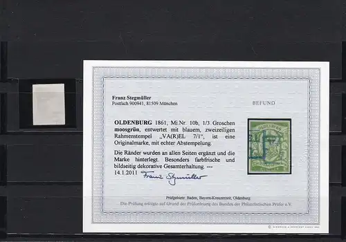 Oldenburg: MiNumber 10b, cacheté avec résultat BPP