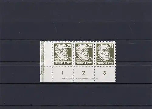 DDR: MiNr. 334 va XII DZ 1, Eckrand 3er Streifen, Postfrisch **