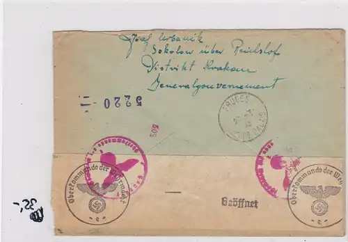 GG: Einschreiben Reichshof nach Frankreich/Zensur