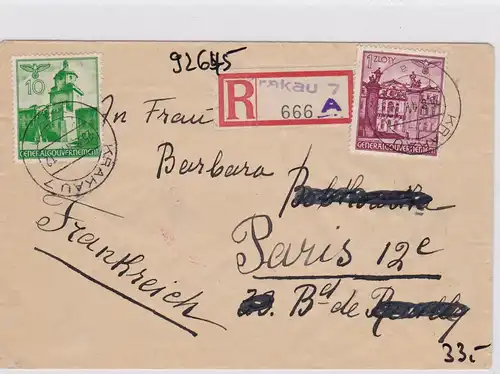 GG: Einschreiben von Krakau nach Paris, Zensur