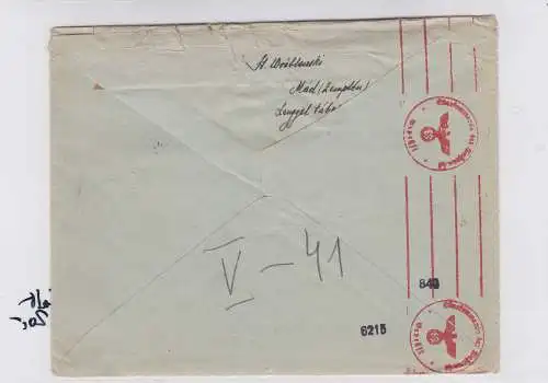 GG: Brief von Ungarn nach Krakau mit Inhalt, Interniertenpost