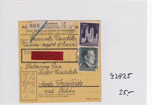 GG: Paketkarte, Eilboten von Lowitsch