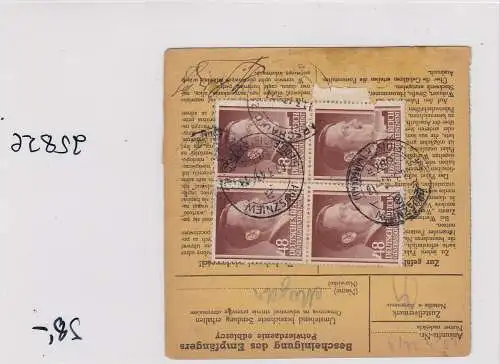 GG: Paketkarte,  Hruszniew, Verwendung 48Gr Marken, selten