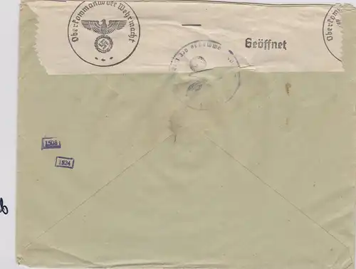 GG: Brief mit 2. Gewichtsstufe von Warschau nach Zürich, Zensur