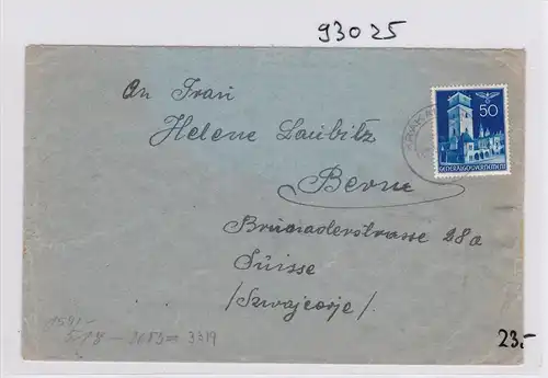 GG:Brief von Krakau nach Bern, Laubitz, Zentrale für Weiterleitung der Briefe