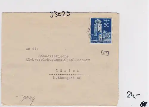 GG: Brief von Warschau nach Zürich, Rückversicherung