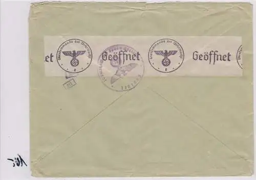 GG: Brief von Warschau nach Zürich/Schweiz- Zensur, Rückversicherung