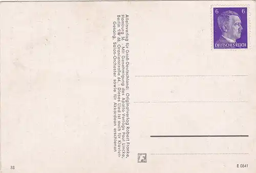 Carte visuelle: chanson Lili Marleen Texte, Avant la caserne, devant la ville gr.