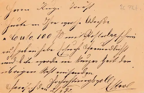 Autriche: 1892: entier de F.P.A.N° 17 vers Trieste