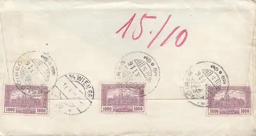 Autriche: 1925: Vienne Felsdirek vers Porzelburg